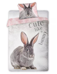 Nette Bettwäsche mit Hase - 3-tlg. 160x200 Faro